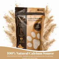 100% natural deer antler powder for dogs, traditionally used to support joints, mobility and overall wellbeing. Rich in calcium, magnesium and phosphorus.  - Antler Chew 