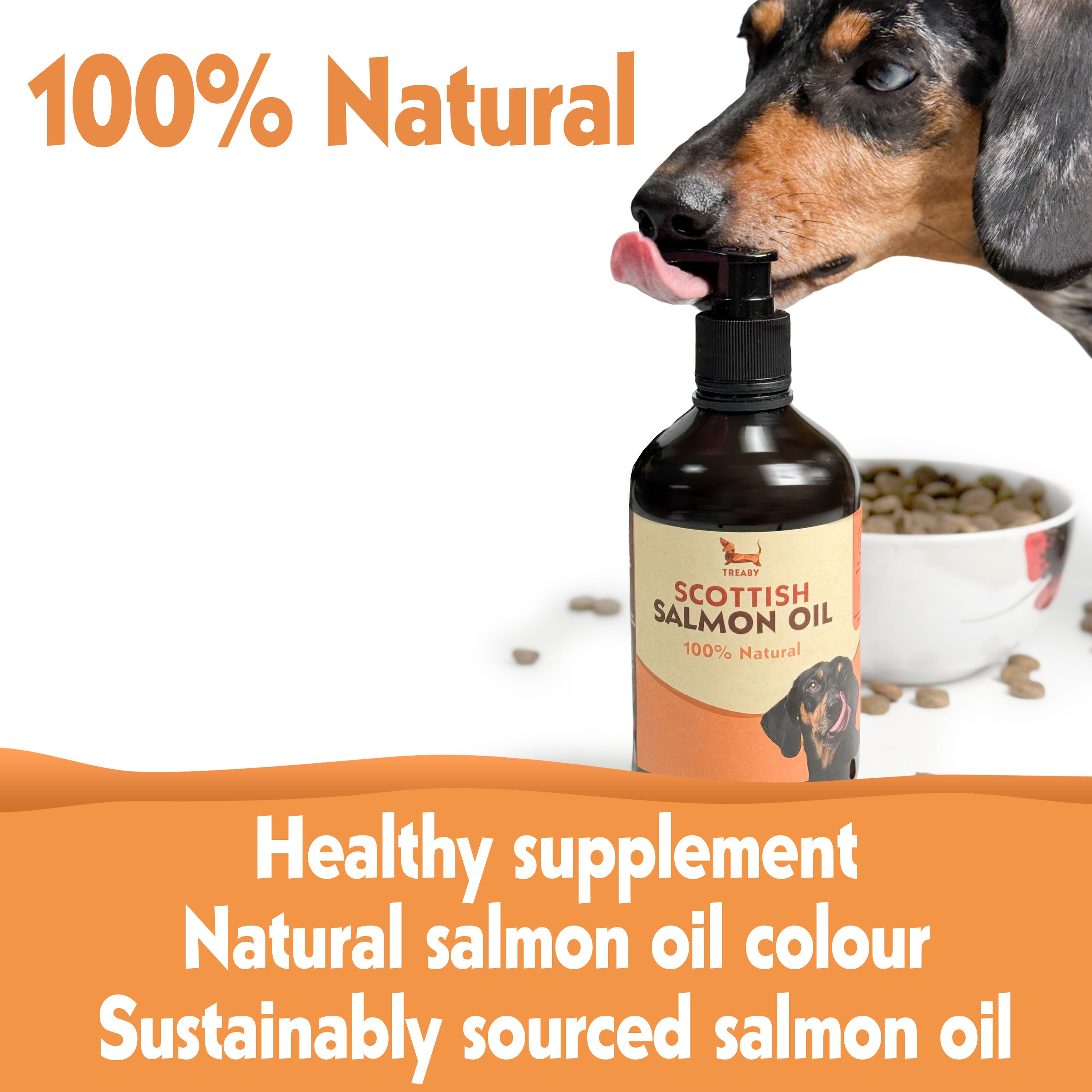Enhance your dog's coat with our Scottish Salmon Oil. Rich in Omega 3 & 6, hypoallergenic, and full of natural nutrients. Keep stored properly for freshness.  - Antler Chew 
