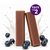 Shop a pack of 2 medium blueberry Himalayan yak chews for dogs. Firm, long-lasting flavoured chews for small-to-medium breeds and moderate chewers.  - Antler Chew