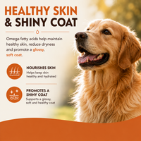 Cold-pressed Scottish salmon oil rich in Omega 3, 6 and 9. Supports healthy skin, a shiny coat, joints, mobility and everyday wellbeing.  - Antler Chew 
