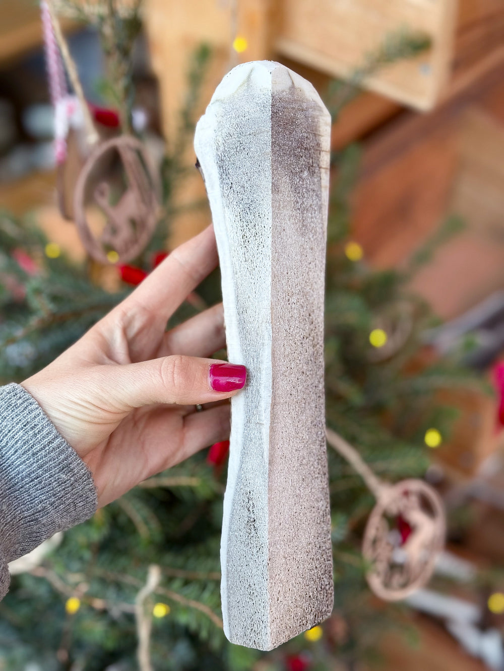 Lollipop Cut Split Red Deer Antler Chew – Marrow Delight | 322g / 24cm (Sold as Seen)