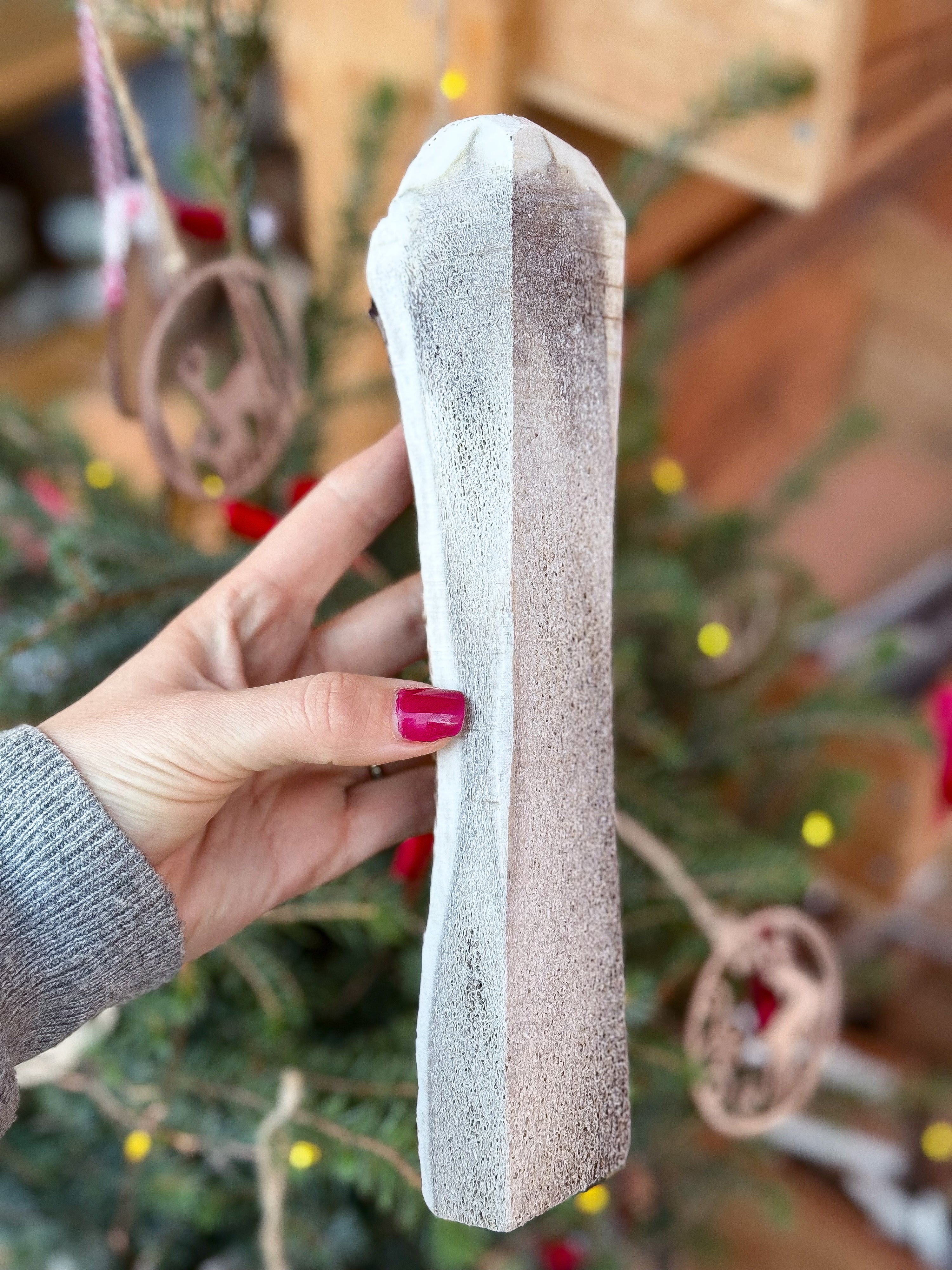 Lollipop Cut Split Red Deer Antler Chew – Marrow Delight | 322g / 24cm (Sold as Seen)