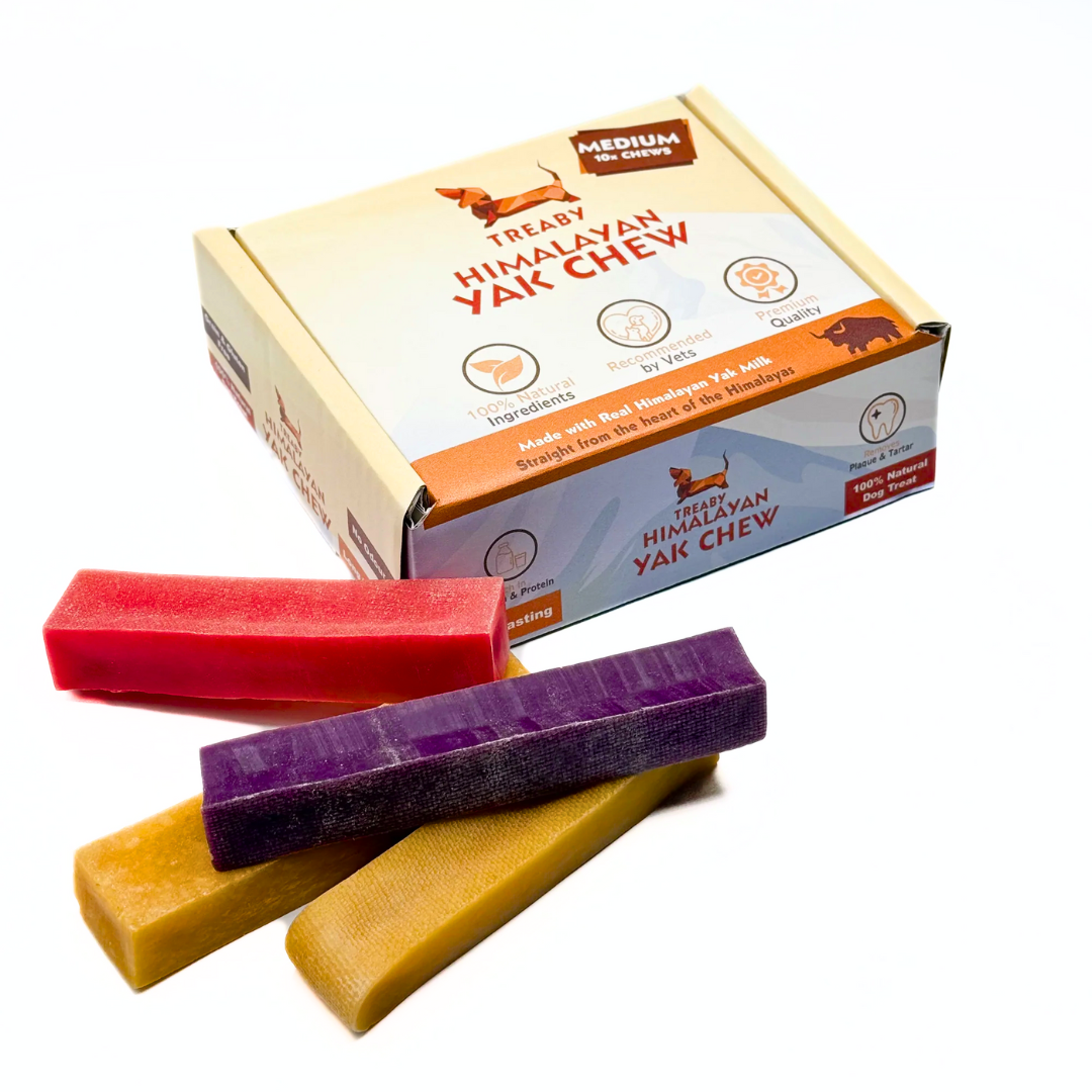 Natural Himalayan Yak Chew Box Bundle – All-Natural, Long-Lasting Dog Treat Keep your dog happy and engaged with the Treaby Himalayan Yak Chew Box. Save £££  - Antler Chew 