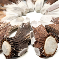 Introducing our unique BuckHorn Crown Cut Antler Chew—designed for durability with just enough exposed marrow for engagement. It includes the crown for extra strength, ensuring a long-lasting, natural chew for power chewers.  - Antler Chew 