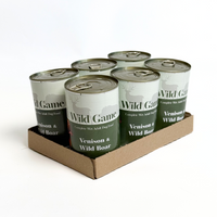 High-quality, grain-free complete wet dog food bundle x 6  with venison and boar. Made with human-grade ingredients and no artificial additives.  - Antler Chew 
