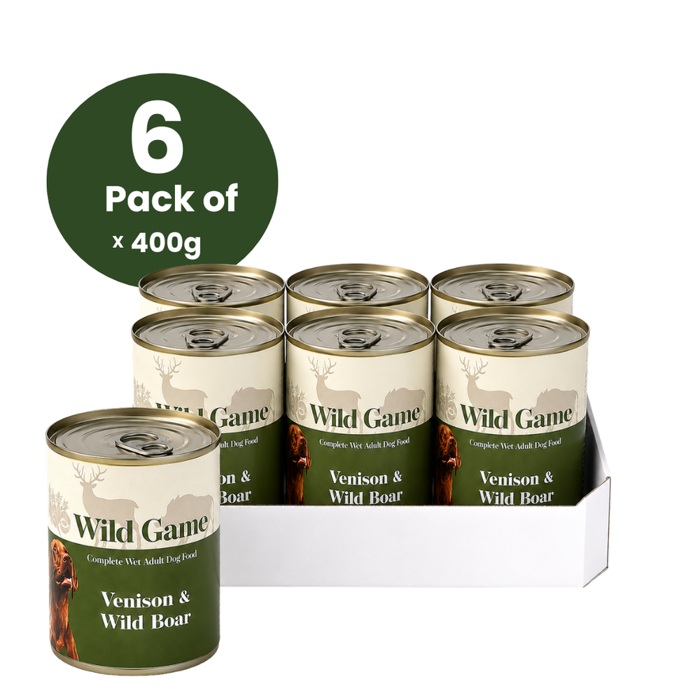 6 x Venison & Boar - Grain Free Complete Wet Adult Dog Food 400g