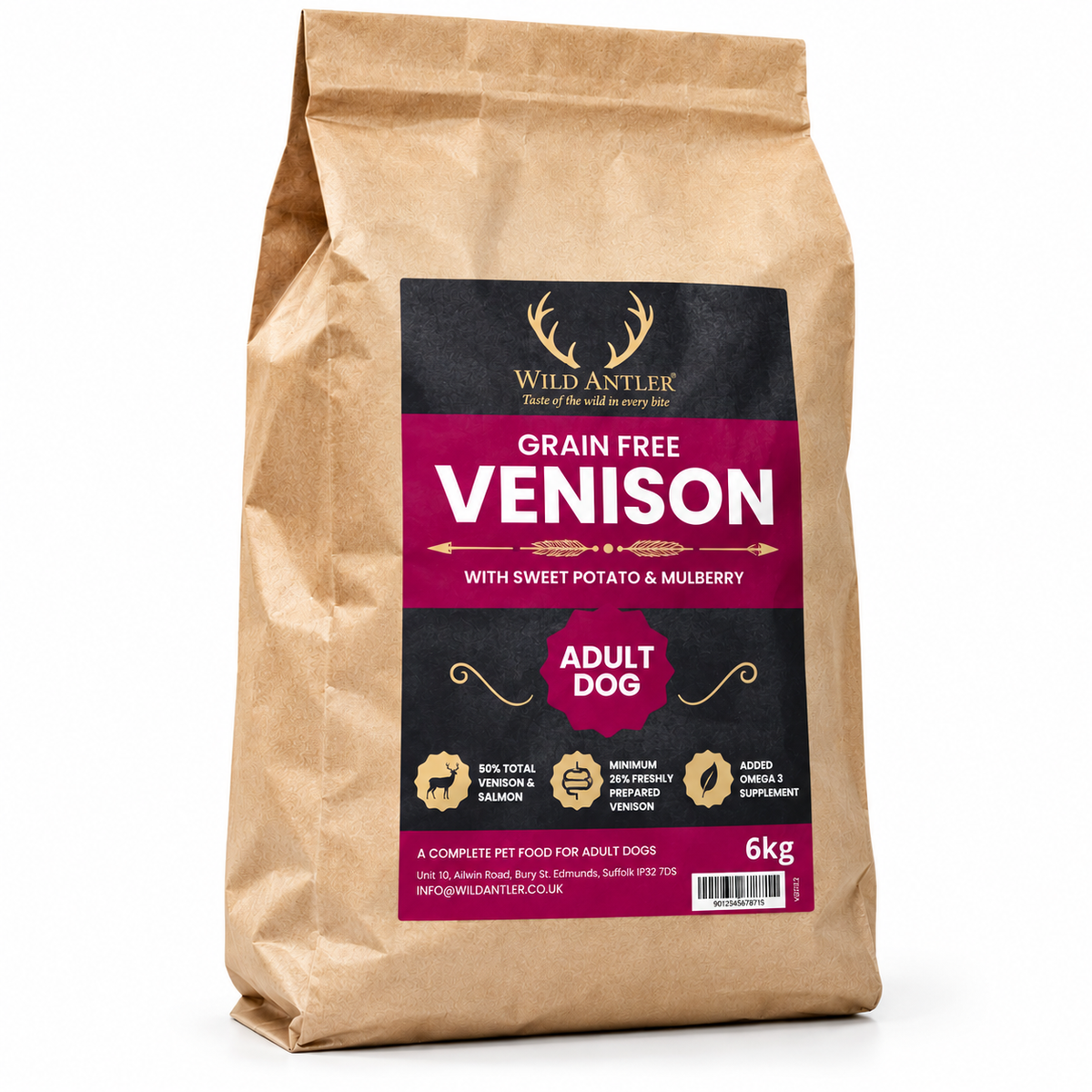 Venison, Sweet Potato & Mulberry Natural Dog Food