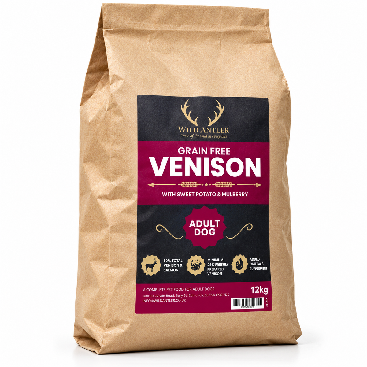 Venison, Sweet Potato & Mulberry Natural Dog Food