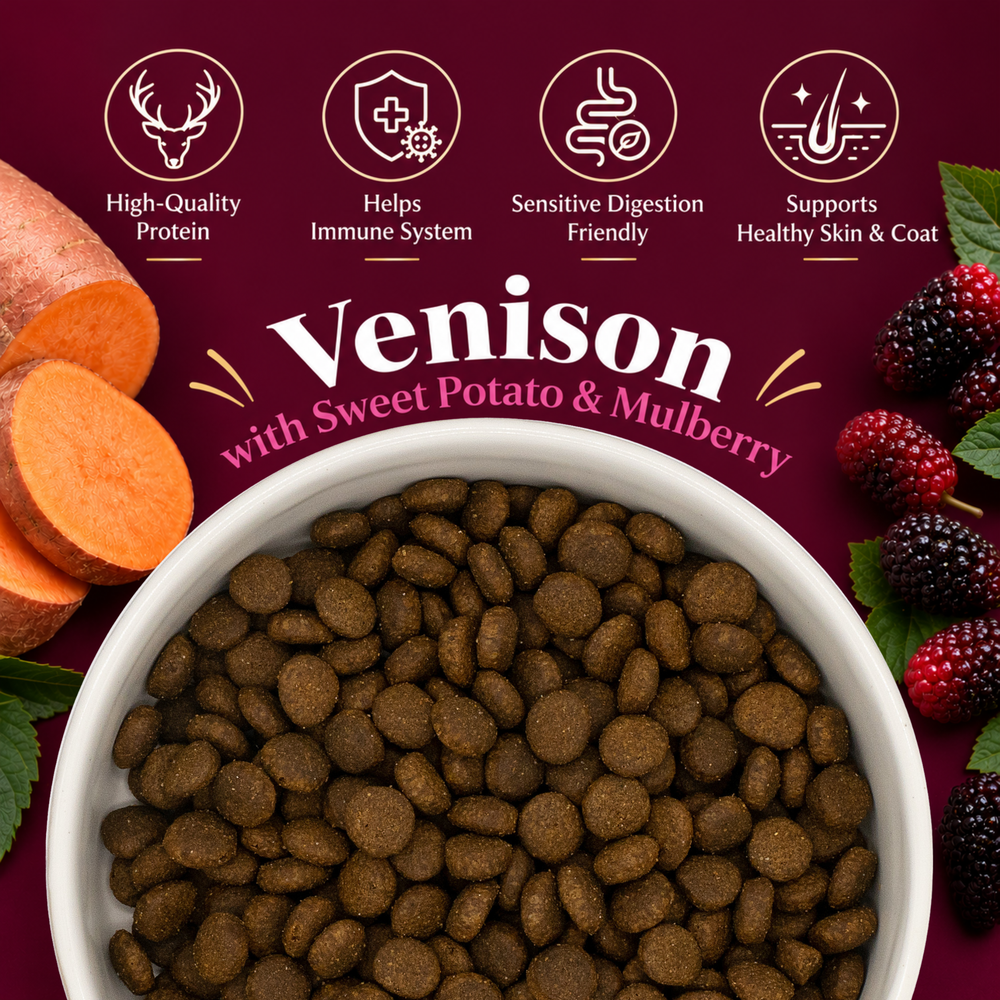 Venison, Sweet Potato & Mulberry Natural Dog Food